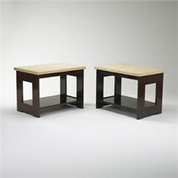 Paul Frankl end tables, pair
