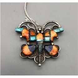 Inlay Butterfly Pin Pendant