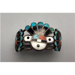 Vintage Zuni Inlay Bracelet, Circa 1960s