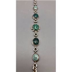 Spiderweb Turquoise Link Bracelet