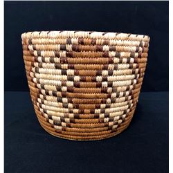 Vintage Tohono O’odham Cylinder Basket