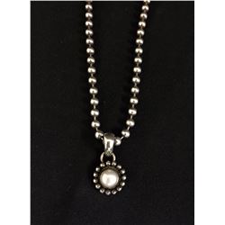 Pearl and Sterling Necklace -  Artie Yellowhorse