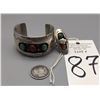 Image 7 : Vintage Navajo Bracelet and Ring