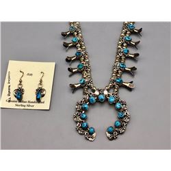 Squash Blossom Necklace and Earrings