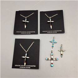 Group of 6 Cross Necklaces