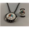 Image 1 : Zuni Sunface Necklace and Ring