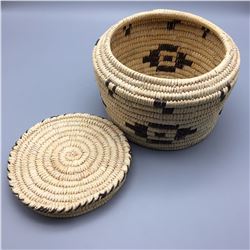 Vintage Lidded Tohono O’odham Basket