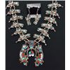 Image 1 : Rainbow Man Squash Blossom Necklace Set