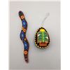 Image 2 : Pair of Huichol Beaded Items