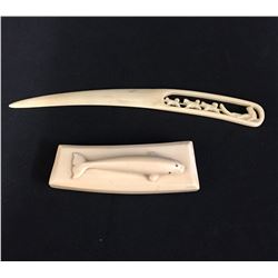 Pair Ivory Items - Northwest Coast