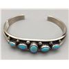 Image 2 : Turquoise and Sterling Bracelet - Johnson