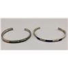 Image 2 : Pair of Sterling Silver Inlay Bracelets