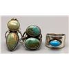 Image 1 : 3 Turquoise Rings