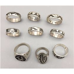 9 Hopi Overlay Rings