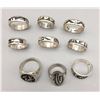 Image 1 : 9 Hopi Overlay Rings