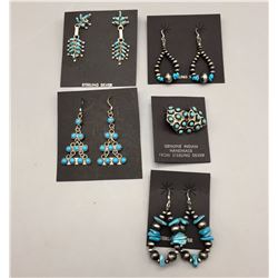 5 Pair of Turquoise Earrings