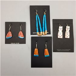 4 Pair Pueblo Style Earrings