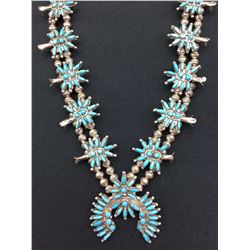Needlepoint Squash Blossom Necklace