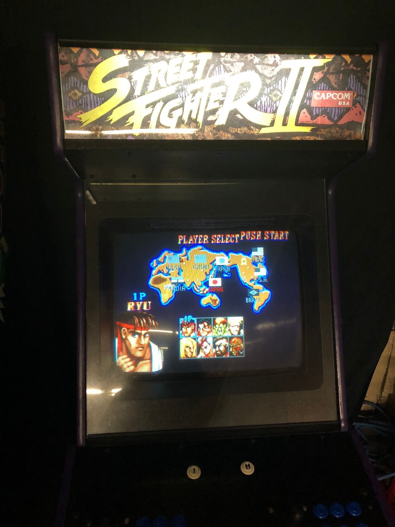 Original 1991 Street Fighter Ii The World Warrior Arcade