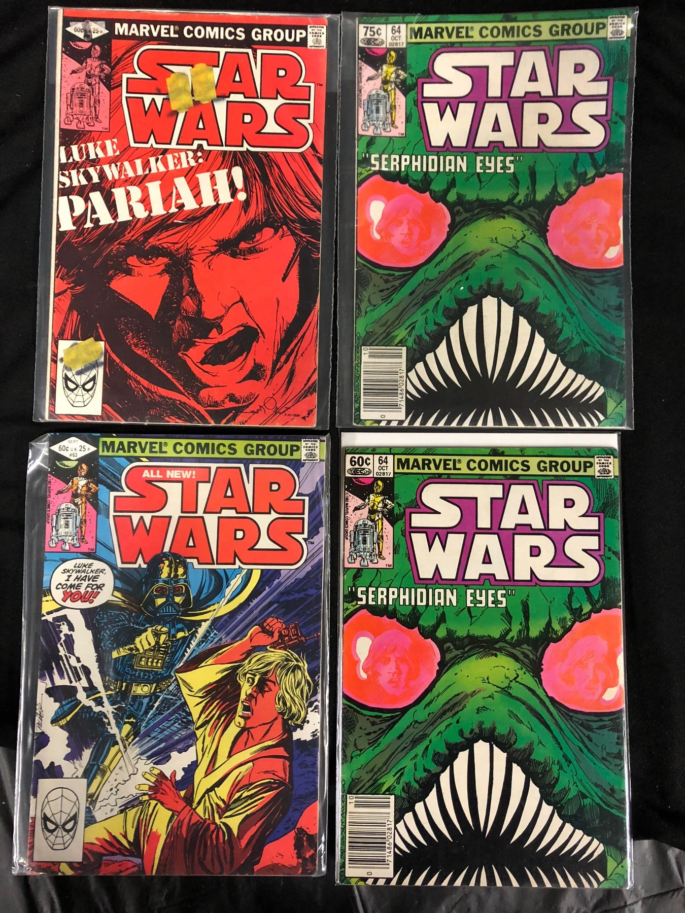 STAR WARS COMIC BOOK LOT (MARVEL COMICS) 63, 64,