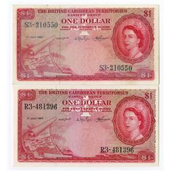 British Caribbean Territories, Eastern Group, 1960 Banknote Pair.