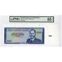 Banque De La Republique Du Burundi, ND (1968-73) Specimen/Proof Banknote.