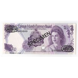 Cayman Islands Currency Board, 1974 Unlisted Specimen Banknote.