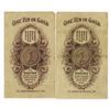 Image 2 : Bank of Taiwan, ND (1904) Banknote Pair.