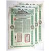 Image 1 : Imperial Chinese Government 5% Tientsin-Pukow Railway Supplementary Loan, 1911 Issued Trio of Bonds,