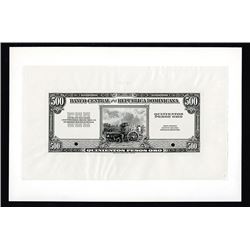 Banco Central De La Republica Dominicana, Essay 500 Pesos Oro Proof Issue.