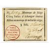 Image 2 : French Revolutionary Army, 1793, Issued Siege of Mainz Note.
