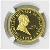 Image 2 : Philippines, 1970, Gold Papal Visit of Paul VI Commemorative Coin.