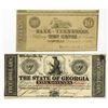 Image 1 : Southern State Obsolete Banknote Pair, ca.1861-1862.