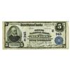 Image 1 : Irving National Bank, New York, $5, Series of 1902 Plain Back, KL#1159, Ch#E 345.