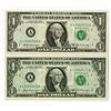 Image 1 : U.S. F.R.N., $1 Series 1969 B Uncirculated Sequential Pair Error.