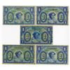 Image 1 : U.S. M.P.C., Lot of 5 Different $1 Notes, All are Series 541.