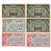 Image 1 : U.S. M.P.C., Lot of 6 Different $1 Notes.