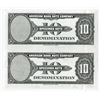 Image 2 : American Bank Note Co., 1929 (ca.1980-90) Tyvek Specimen Advertising Note Uncut Pair.