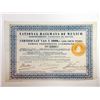Image 1 : Pair of Mexican Railroad Issued Stock Certificates ca.1913-1921