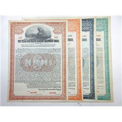 Texas and Pacific Railway Co., 1927-1929 Group of Specimen Bonds