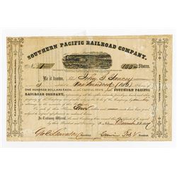 Southern Pacific Railroad Co., 1857 Issued Stock Certificate