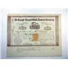 Image 1 : St. Joseph and Council Bluffs Railroad Co., 1868 Issued Stock Certificate with 25ct Imprinted Revenu
