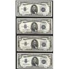Image 1 : Lot of (4) 1934D $5 Silver Certificate Notes