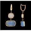 Image 2 : 14KT Rose Gold Ladies Gemstone Dangle Earrings