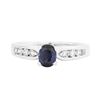 Image 1 : Platinum 1.05 ctw Sapphire and Diamond Ring