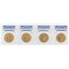 Image 1 : Lot of (4) 1900 $20 Liberty Head Double Eagle Gold Coins PCGS MS62