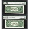 Image 2 : Lot of (2) 1957A $1 Silver Certificate STAR Notes PMG Superb Gem Uncirculated 67