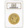 Image 1 : 1904 $20 Liberty Head Double Eagle Gold Coin NGC MS62