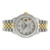 Image 4 : Rolex Mens Two Tone Yellow Gold White Roman 3 ctw Diamond Datejust Wristwatch