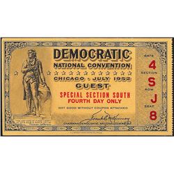 1952 Democratic National Convention Ticket